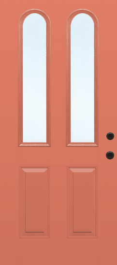 Legacy™ Steel custom painted door with glass, example of a Victorian door on the Victorian doors and Victorian windows pages
