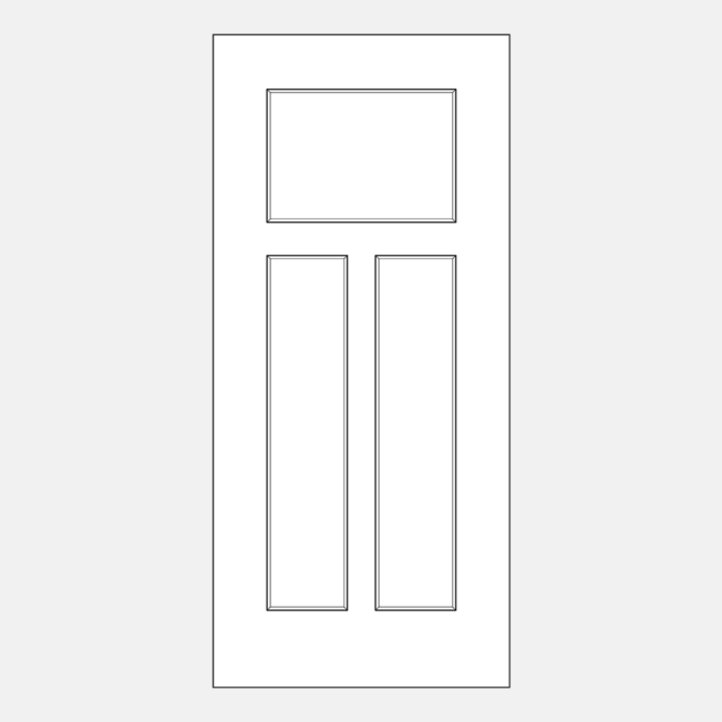 Line drawing of a ProVia 003C style entry door for Signet fiberglass doors