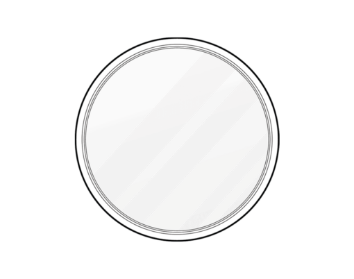 {Line art of a round window}