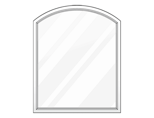 {Line art of crescent top arch windows}