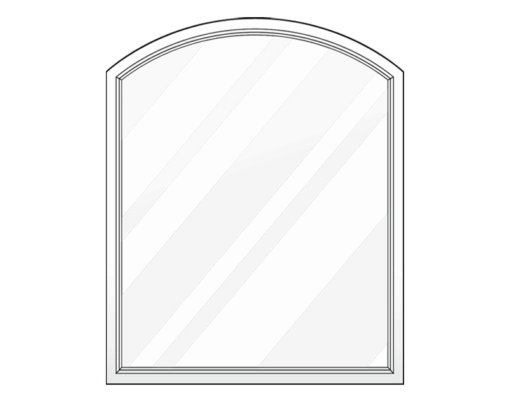 {Line art of crescent top arch windows}