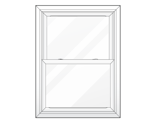 {Illustration of a ProVia Double Hung Window with Clear Glass}