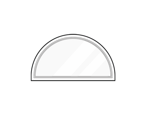 {Line art of arch windows, half circle shape}