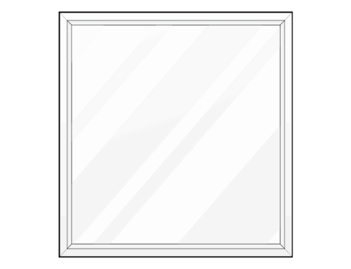 {Grayscale line art, illustration of picture windows}