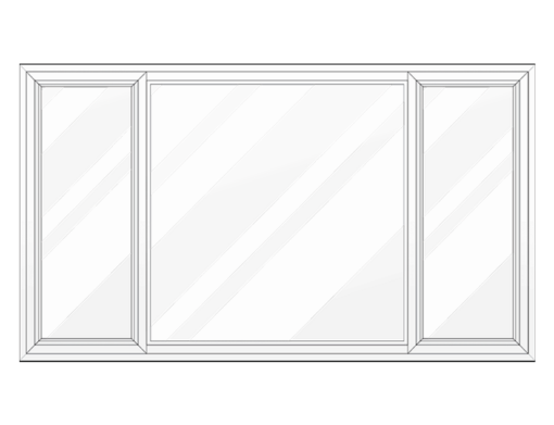 Grayscale line art, illustration of sliding windows