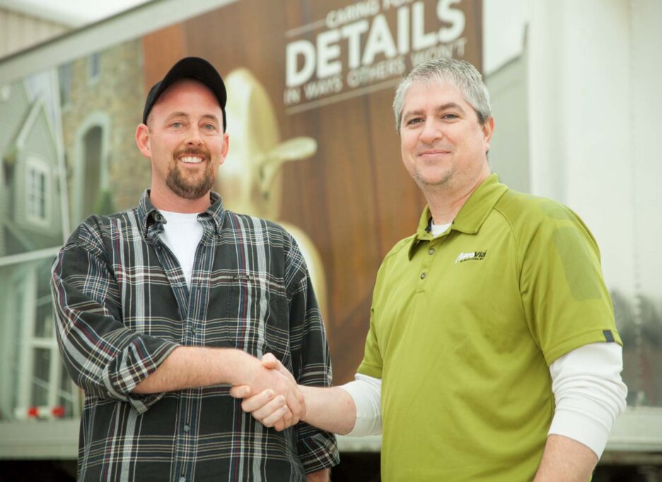 {Photo of ProVia's Jeff Schlabach earning a “Million Safe Miles” Award }