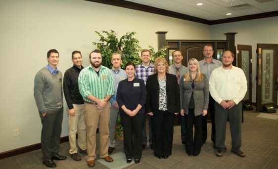 {Professional group photo of ProVia Leads members shown above (left to right): Eric Stutzman, Bruce Hamsher (Director), Clinton Yoder, Ken Schlabach, Jennifer Burris, Jon Weaver, Wanda Angel, Travis Dye, Randi Miller, Lavern Yoder, Ivan Miller}