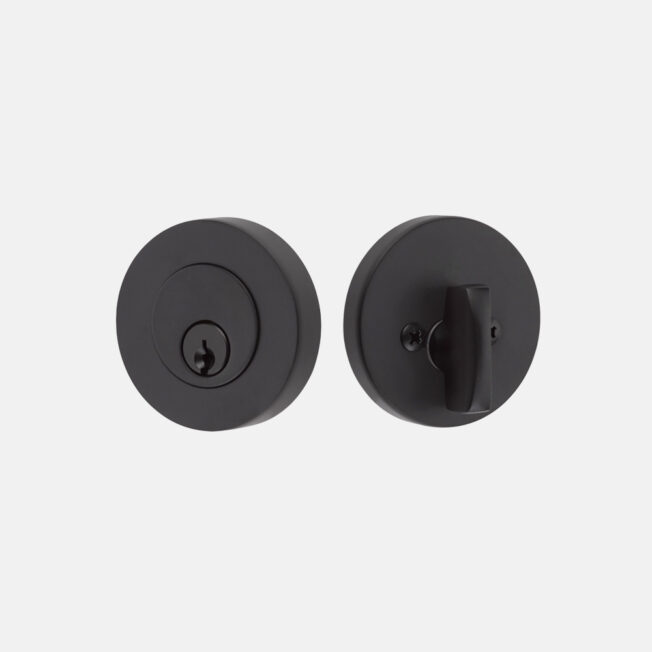 {Emtek® Modern Disc Deadbolt in Black}