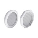 {Vinyl siding accessories: White gable vents}