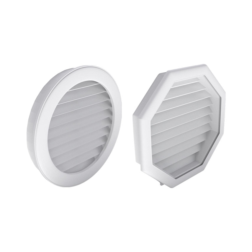 Vinyl siding accessories: White gable vents