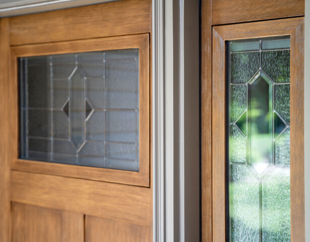 {Brookhaven Decorative Glass on ProVia Entry Door and Sidelite}