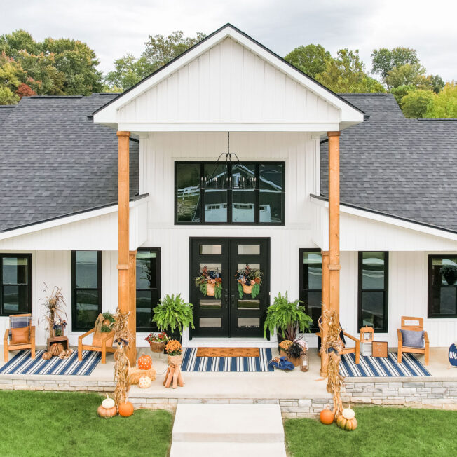 {ProVia Endure™ Double Hung Windows and Picture Windows in Coal Black}