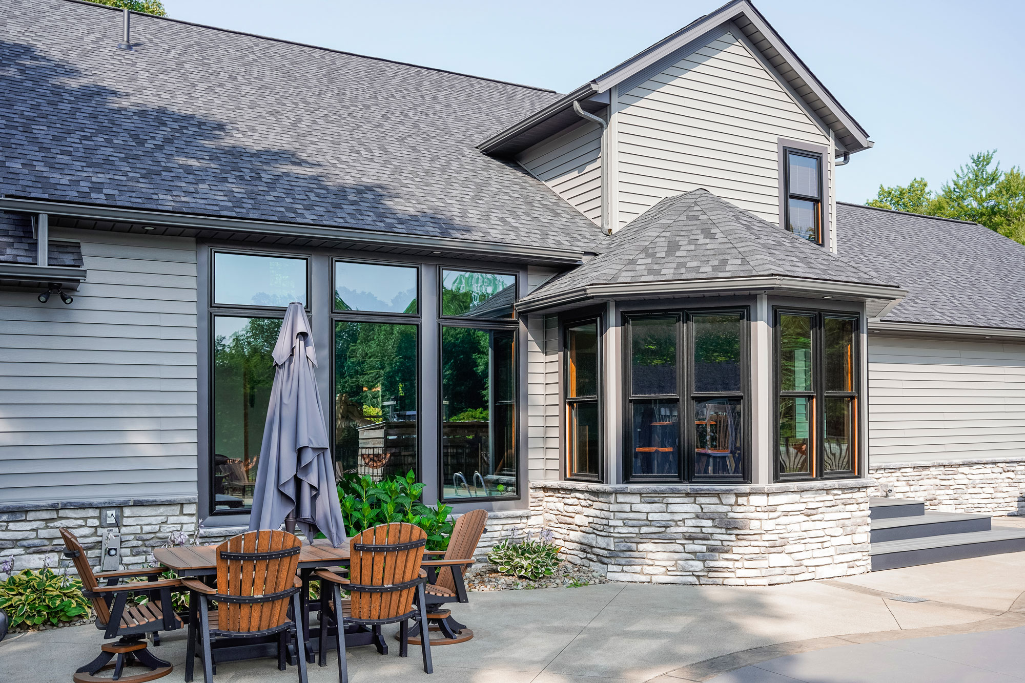 Endure™ Double Hung and Picture Windows in Coal Black