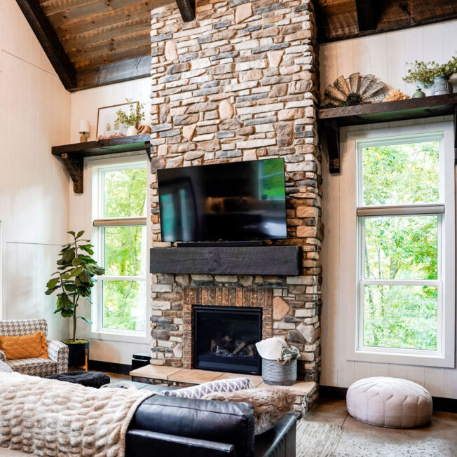 {ProVia Endure™ Double Hung windows and Picture Windows in White}