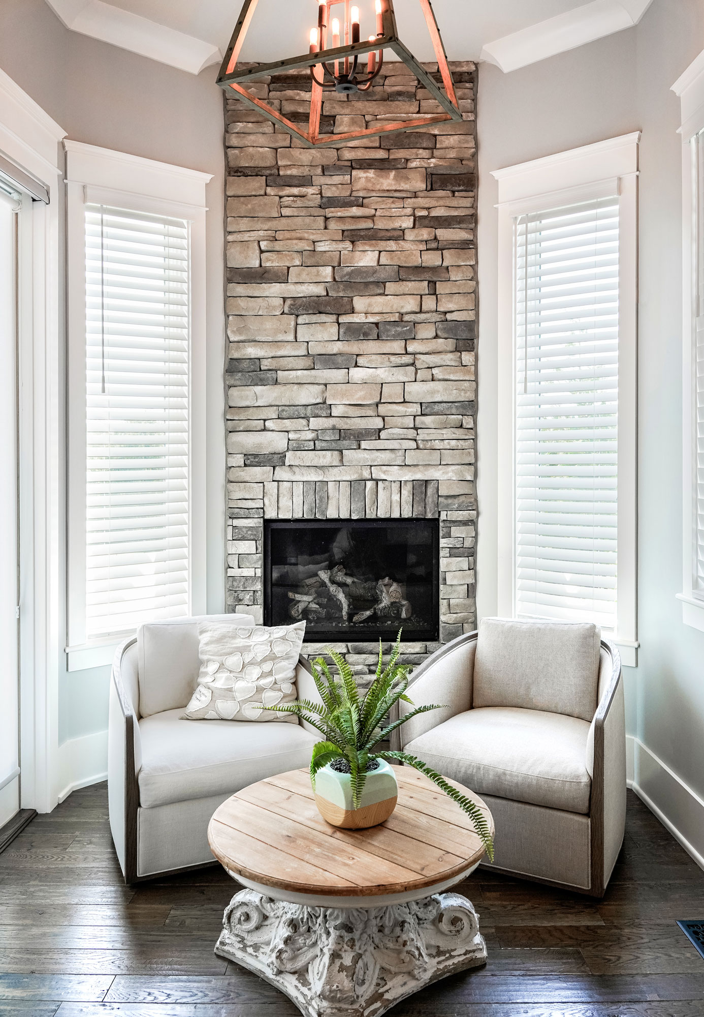 Terra Cut™ Frost Manufactured Stone Fireplace