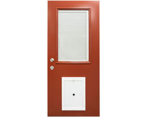 {Legacy™ Smooth 430 in Autumn Red with RANGER® Pet Door}
