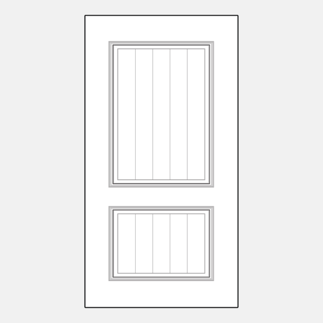 Line drawing of a ProVia 002WP 8-foot tall, 42" wide entry door style