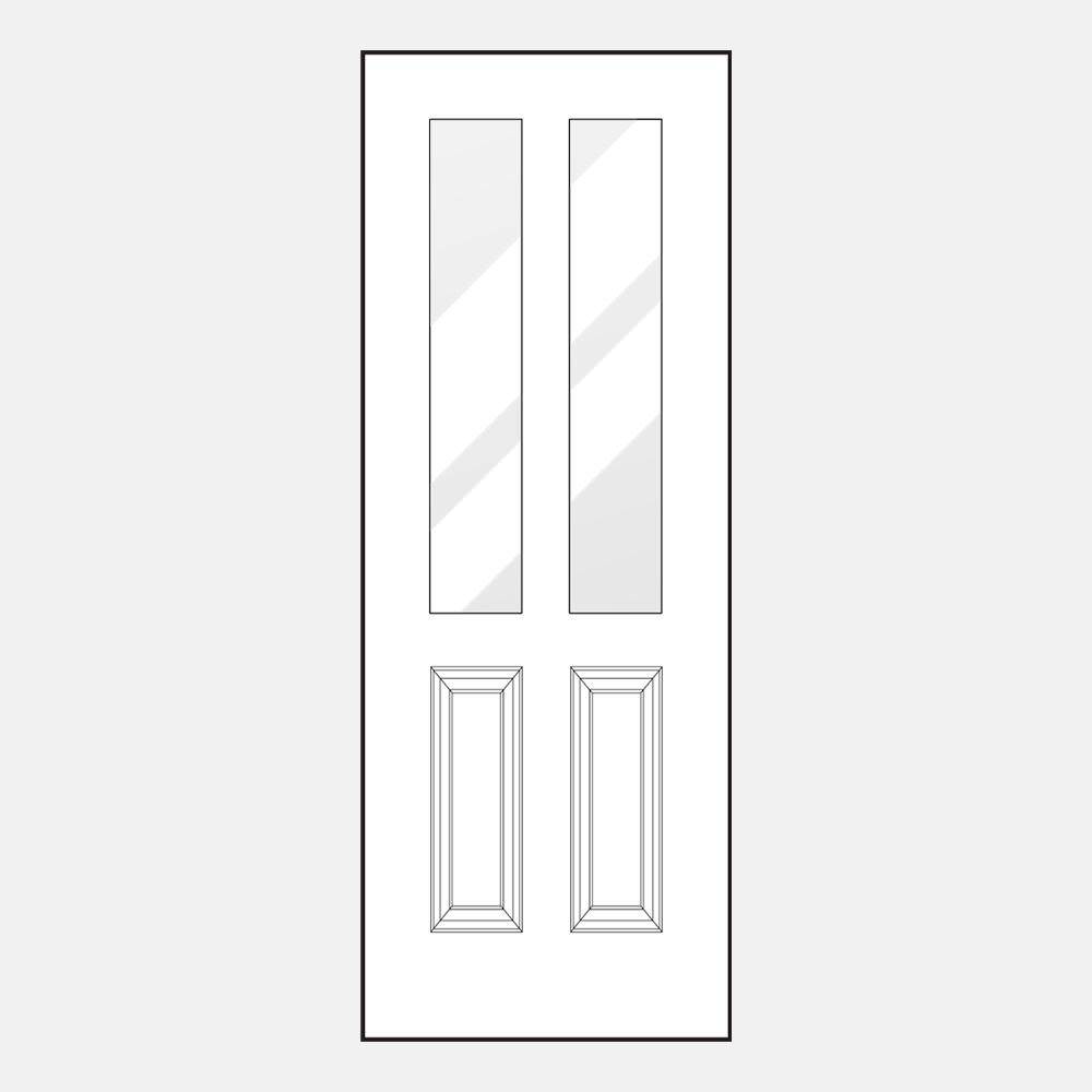 Line drawing of a ProVia 230 8-foot entry door style