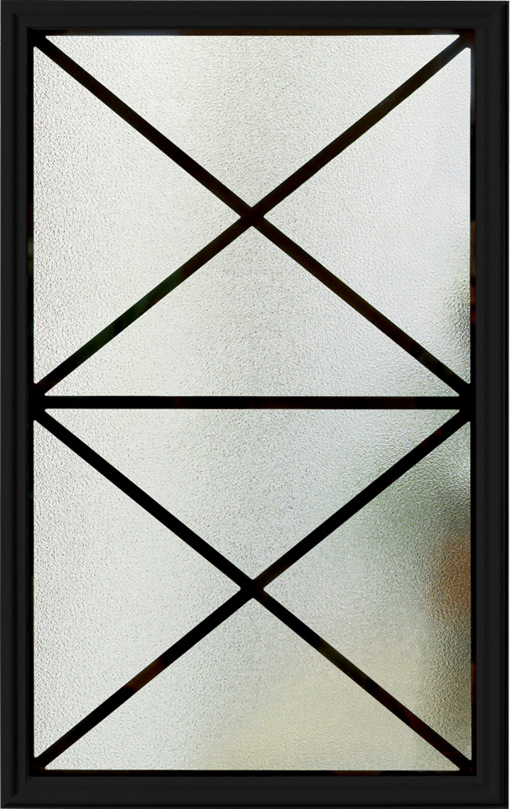 {Crossbuck Wrought Iron Glass}