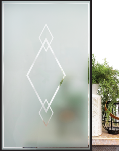 {ProVia Trinity silk screen glass design}