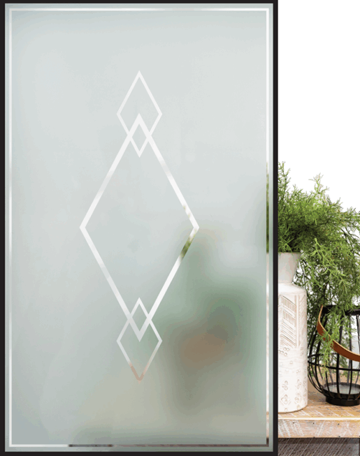 ProVia Trinity silk screen glass design