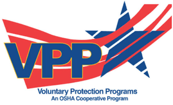 {Logo for the Voluntary Protection Program by the Occupational Safety and Health Administration (OSHA)}