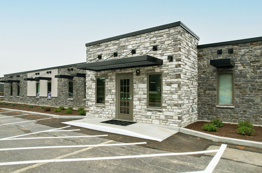 Street view of the ProVia® Insulated Glass production facility in Baltic, Ohio