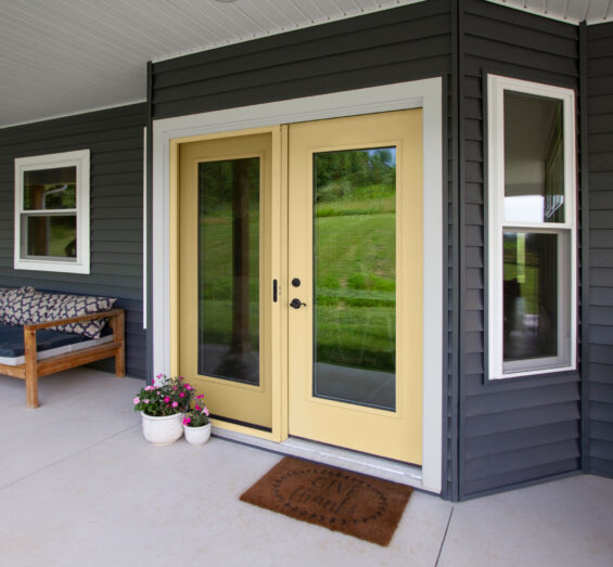{Legacy™ 460 Smooth Hinged Patio Doors in Daybreak}