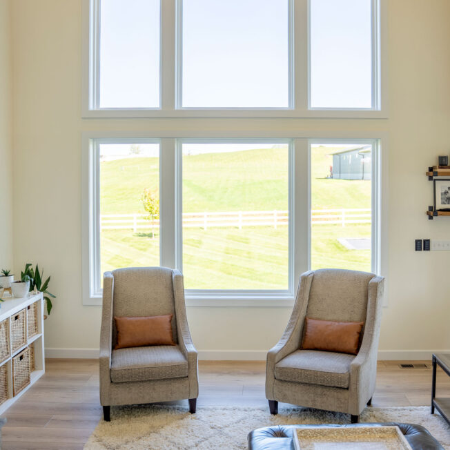 {Interior view of ProVia® Endure™ Picture Windows in White}