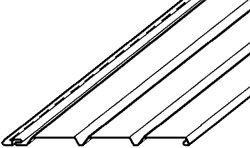 {Woodhaven 3/4" depth triple 3 1/3" solid vinyl soffit siding illustration}