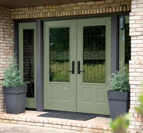 Legacy™ Smooth 440-2P French Doors in Pistachio
