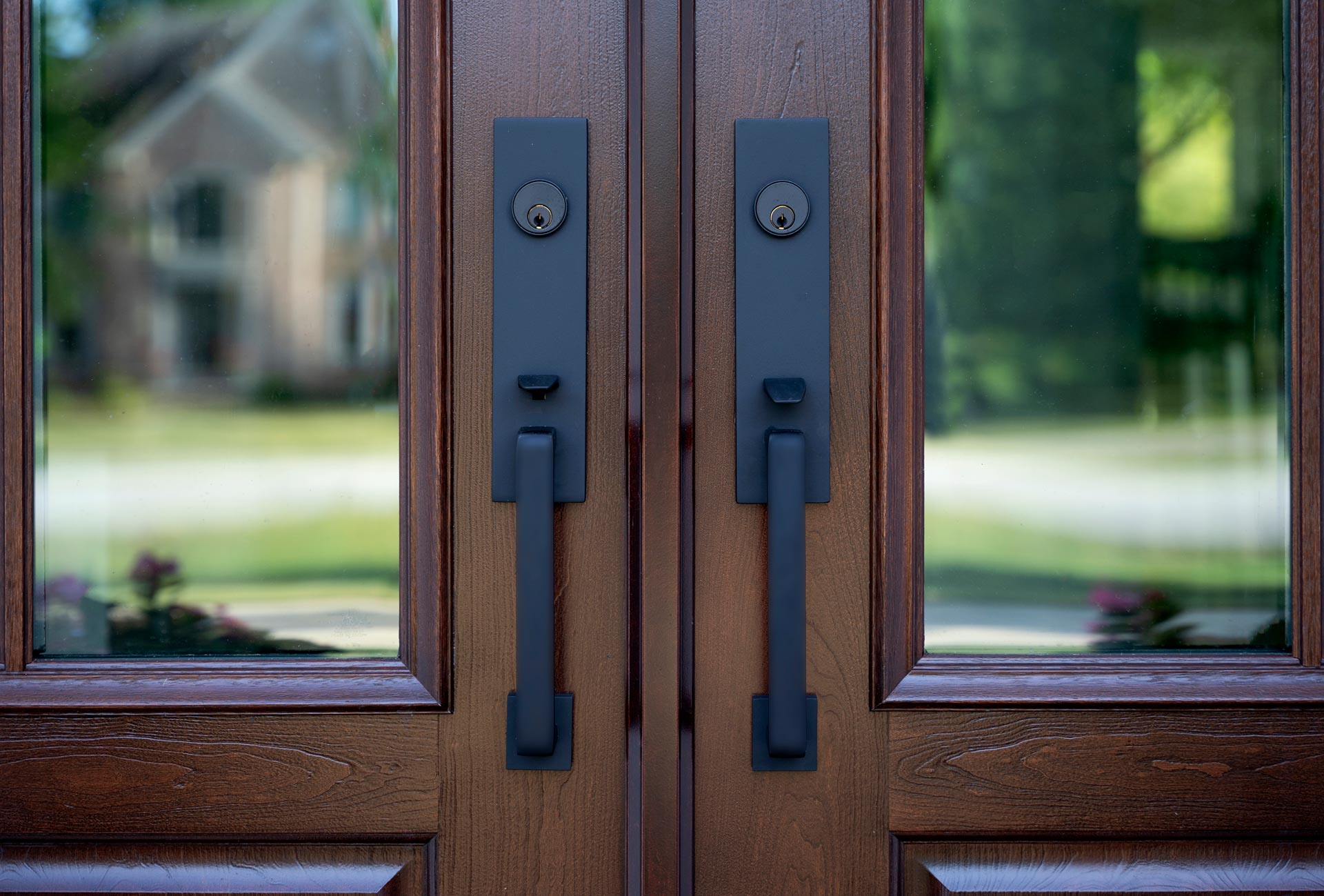 Emtek® Davos Entry Door Hardware in Black