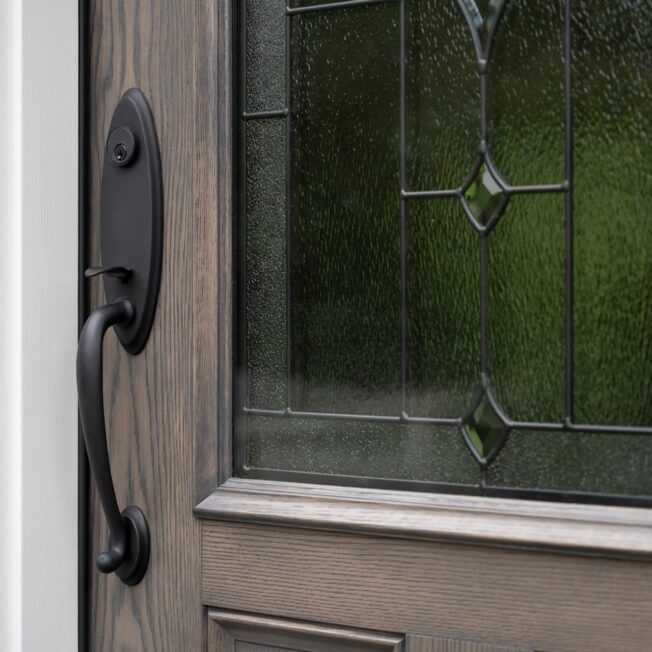 Emtek® Marietta in Black on a ProVia® entry door