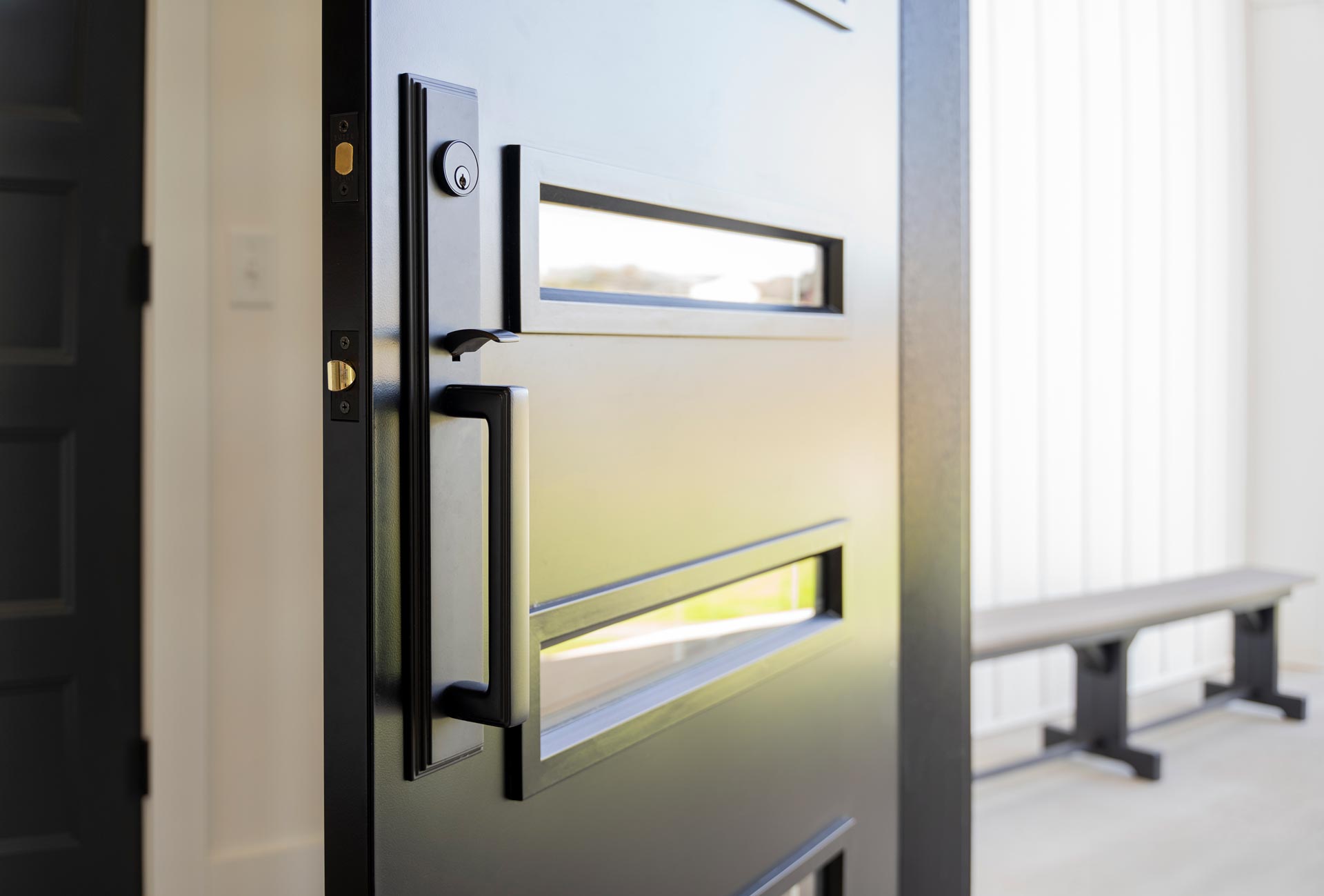 Emtek® Melrose Entry Door Hardware in Black