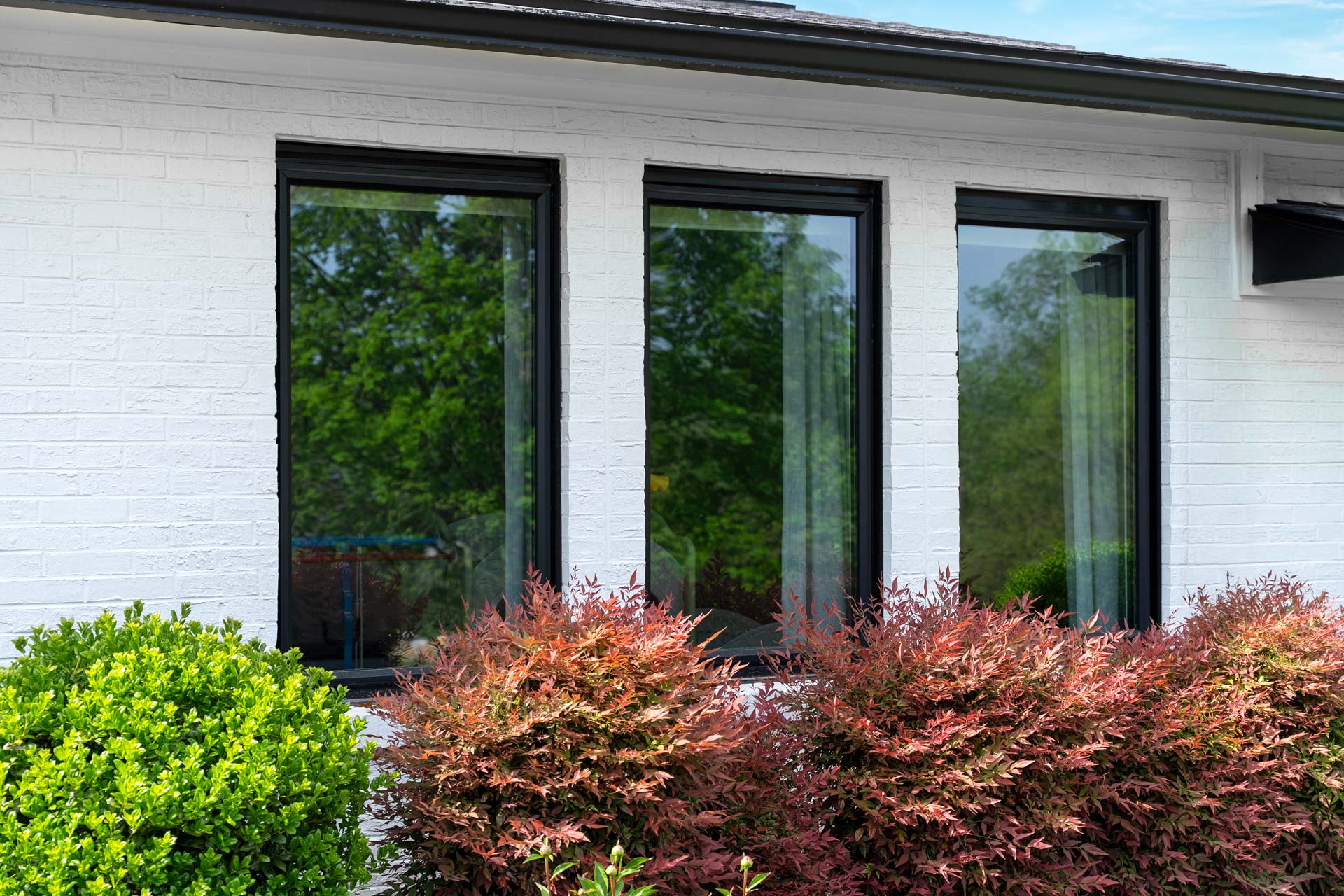 Endure™ Picture Windows in Textured Matte Coal Black