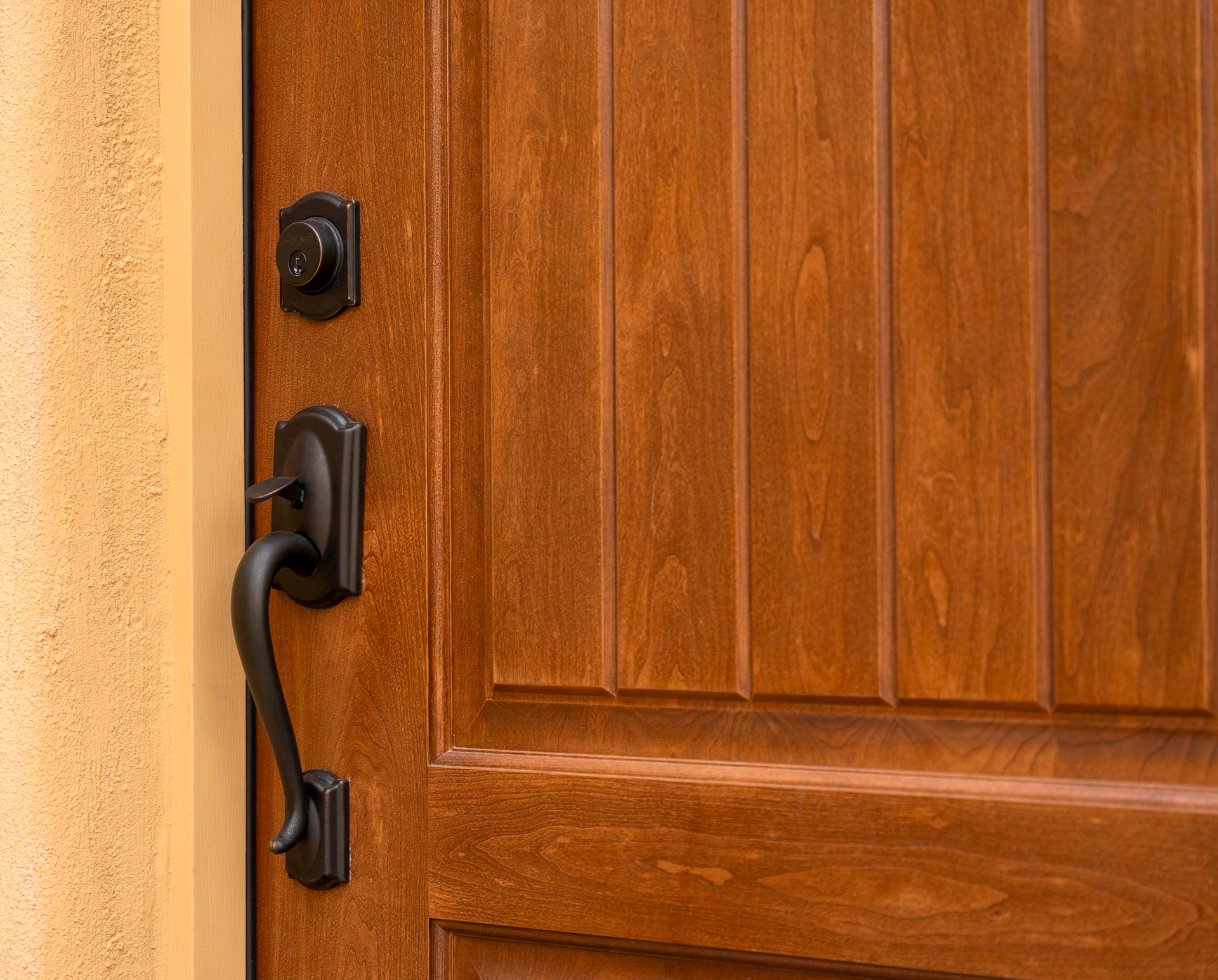 Schlage® Camelot Entry Door Hardware in Black