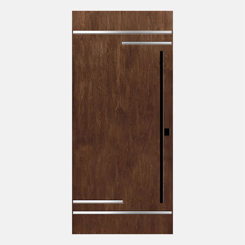 Isolated image of a ProVia® Signet® Cherry 001-INL4 Inscribed Door in Nutmeg stain