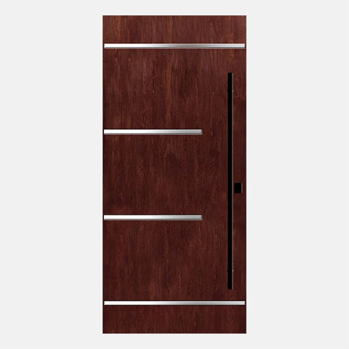 Isolated image of a ProVia® Signet® Cherry 001-INL4S Inscribed Door in Cinnamon stain