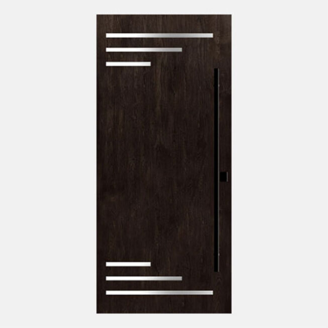 Isolated image of a ProVia® Signet® Cherry 001-INL6 Inscribed Door in Coffee-Bean stain