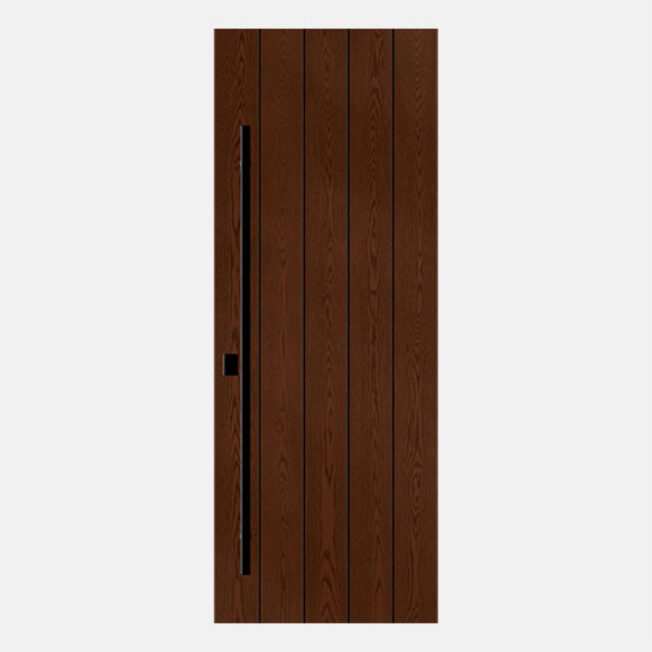 Isolated image of a ProVia® Ascent™ 001-INS4 Inscribed Door in Truffle stain