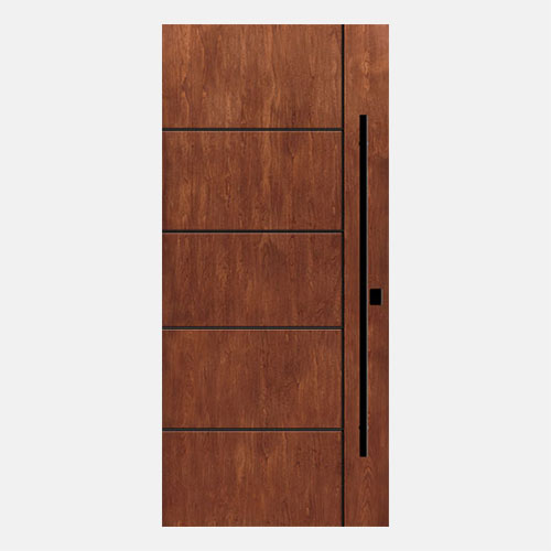 Isolated image of a ProVia® Signet® Cherry 001-INS5 Inscribed front door in Toffee stain