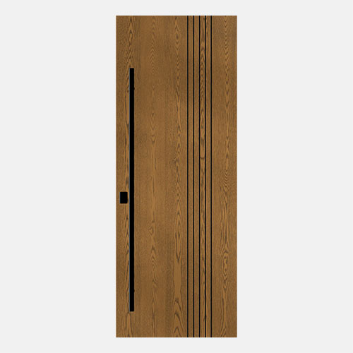 Isolated image of a ProVia® Ascent™ 001-INS5N Inscribed Door in Almond stain