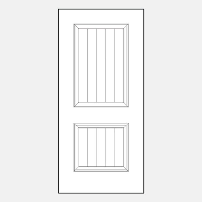 Line art illustration of a ProVia 002P style entry door