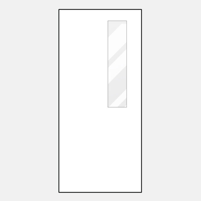 Line art illustration of a ProVia 131 style entry door