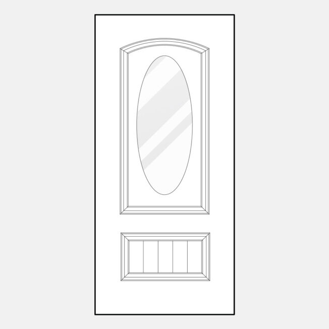 Line art illustration of a ProVia 150MPP style entry door