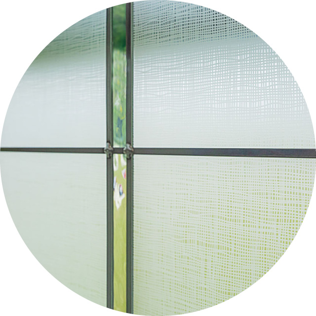 Small circle selector image showing Aspen decorative glass, which can be used in ProVia® doors and windows