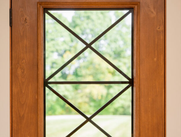 Crossbuck Wrought Iron Glass