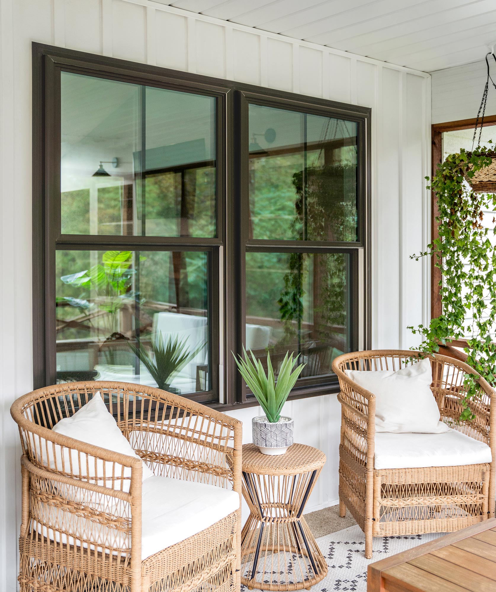 Endure™ Mulled Double Hung Windows in Rustic Bronze