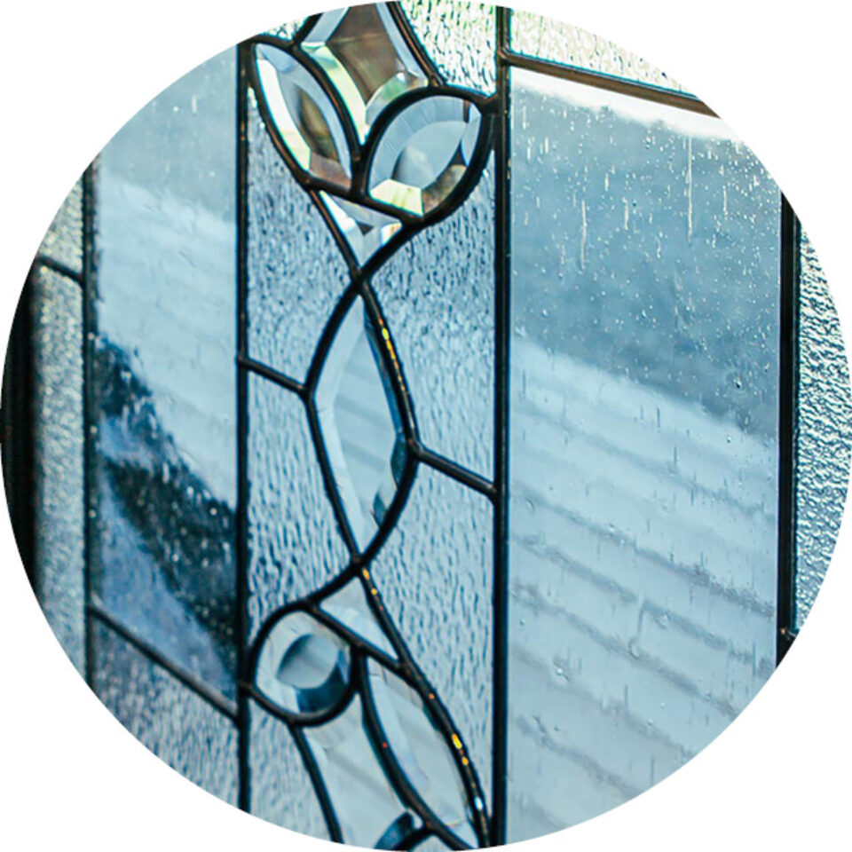 Small circle selector image showing ProVia® Esmond decorative glass for entry doors and windows
