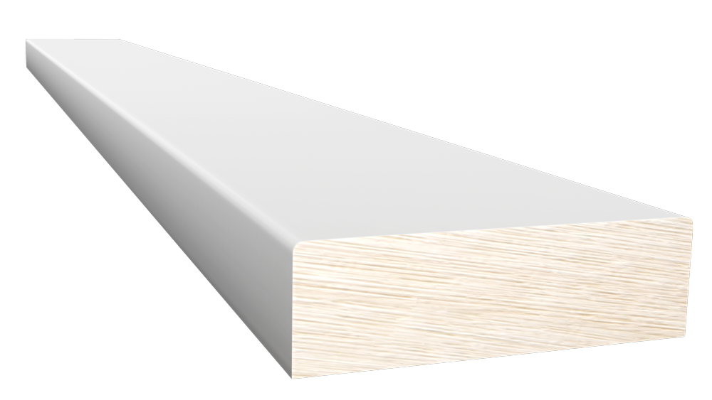 Isolated cutaway image of ProVia® 2.5" Flat entry door casing